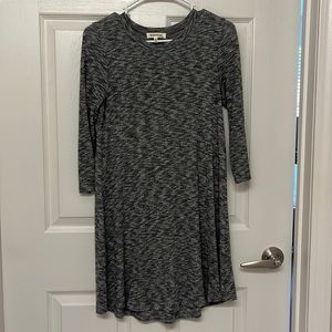 Gray sweater dress